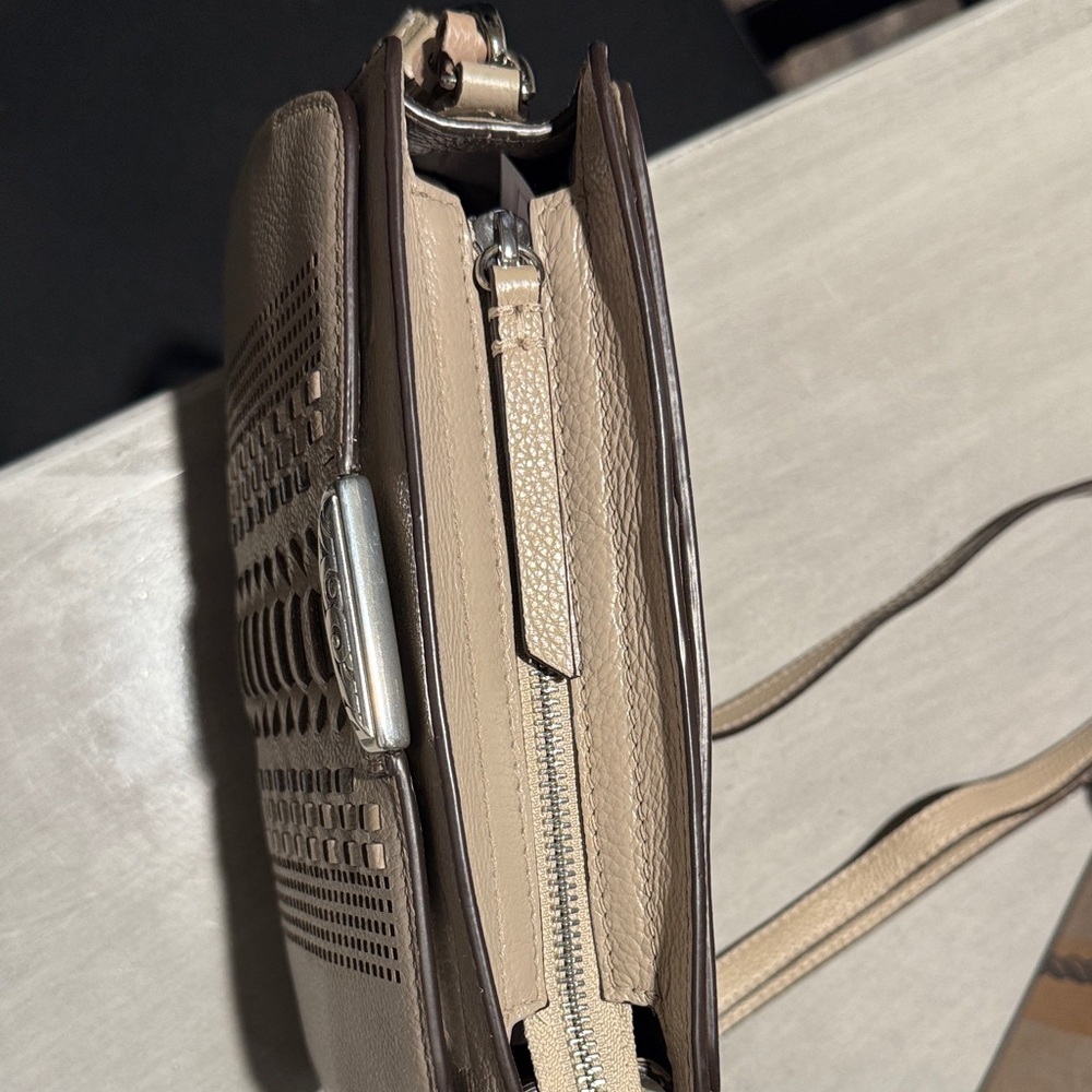 Brighton Taupe Crossbody with Woven Accents - Picture 10 of 10